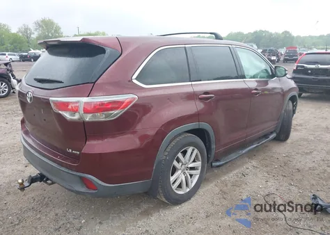 2015 Toyota Highlander Le V6 from USA, damaged, VIN 5TDBKRFH6FS145117
